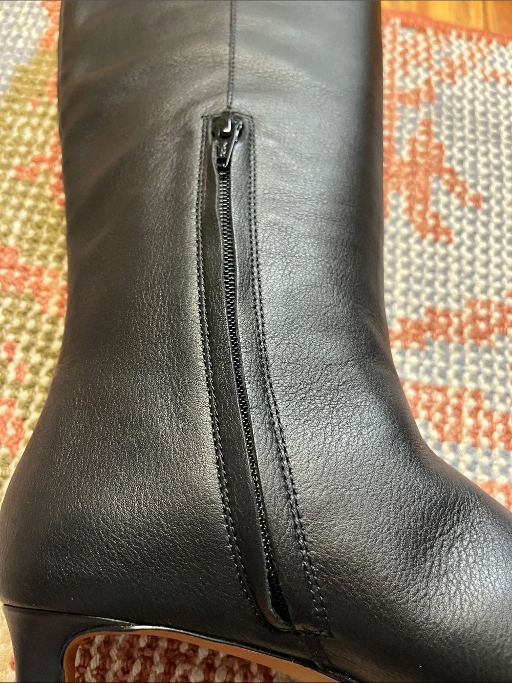 NWOT Madewell The Dimes Knee-High Boots Black Leather Size 8